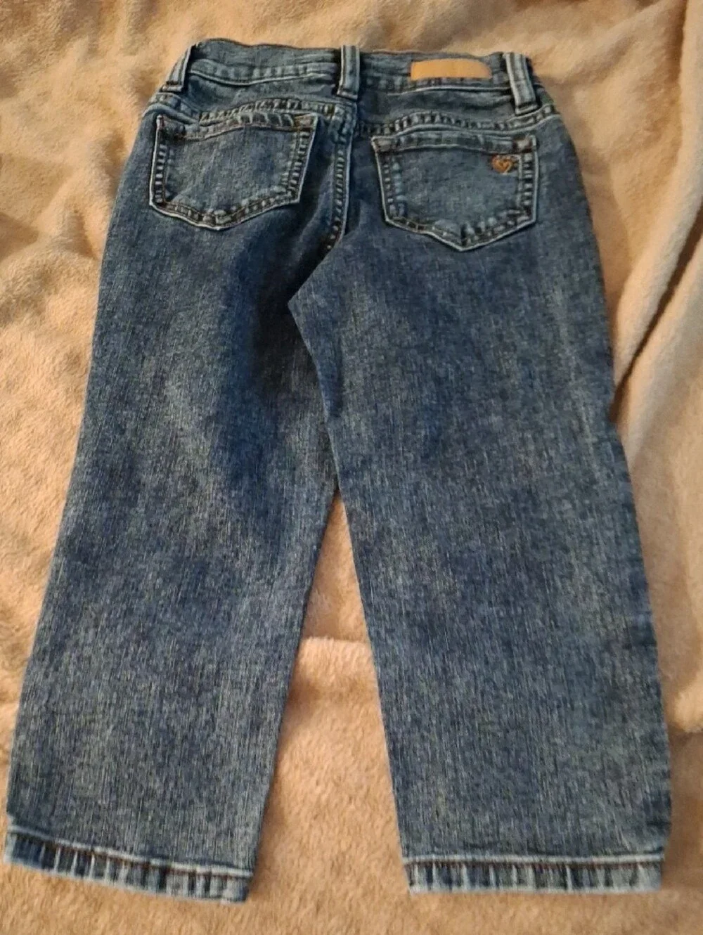 Justice Distressed Dark Blue Denim Girls Jeans